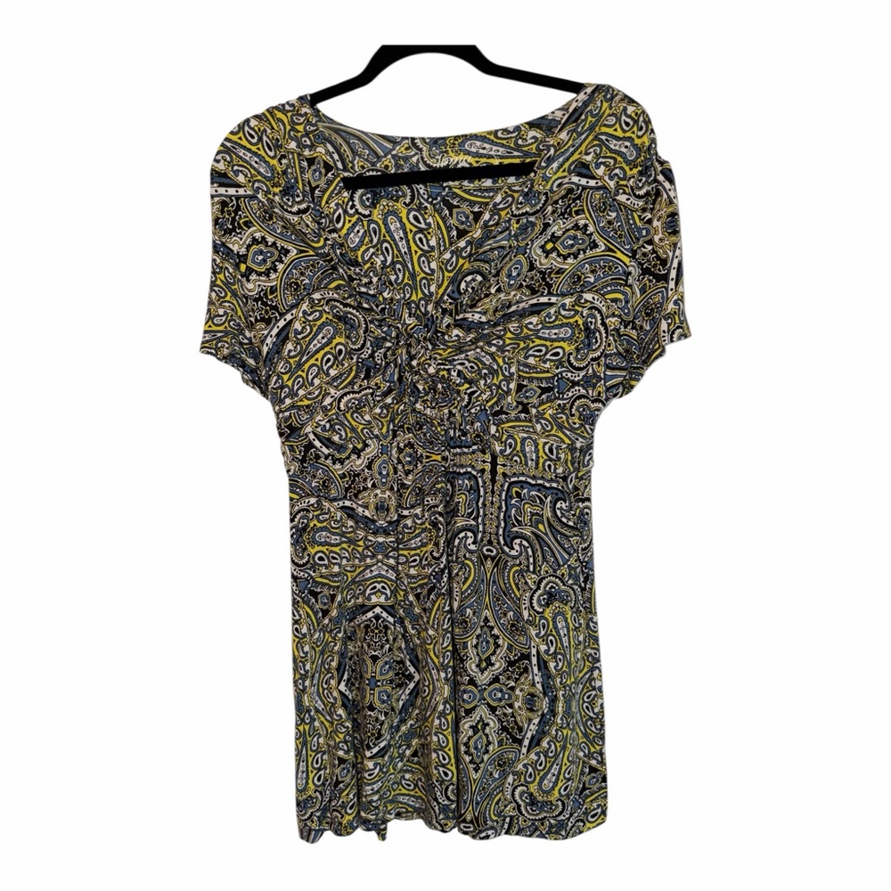 Soma Paisley Midi Dress in Yellow and Black